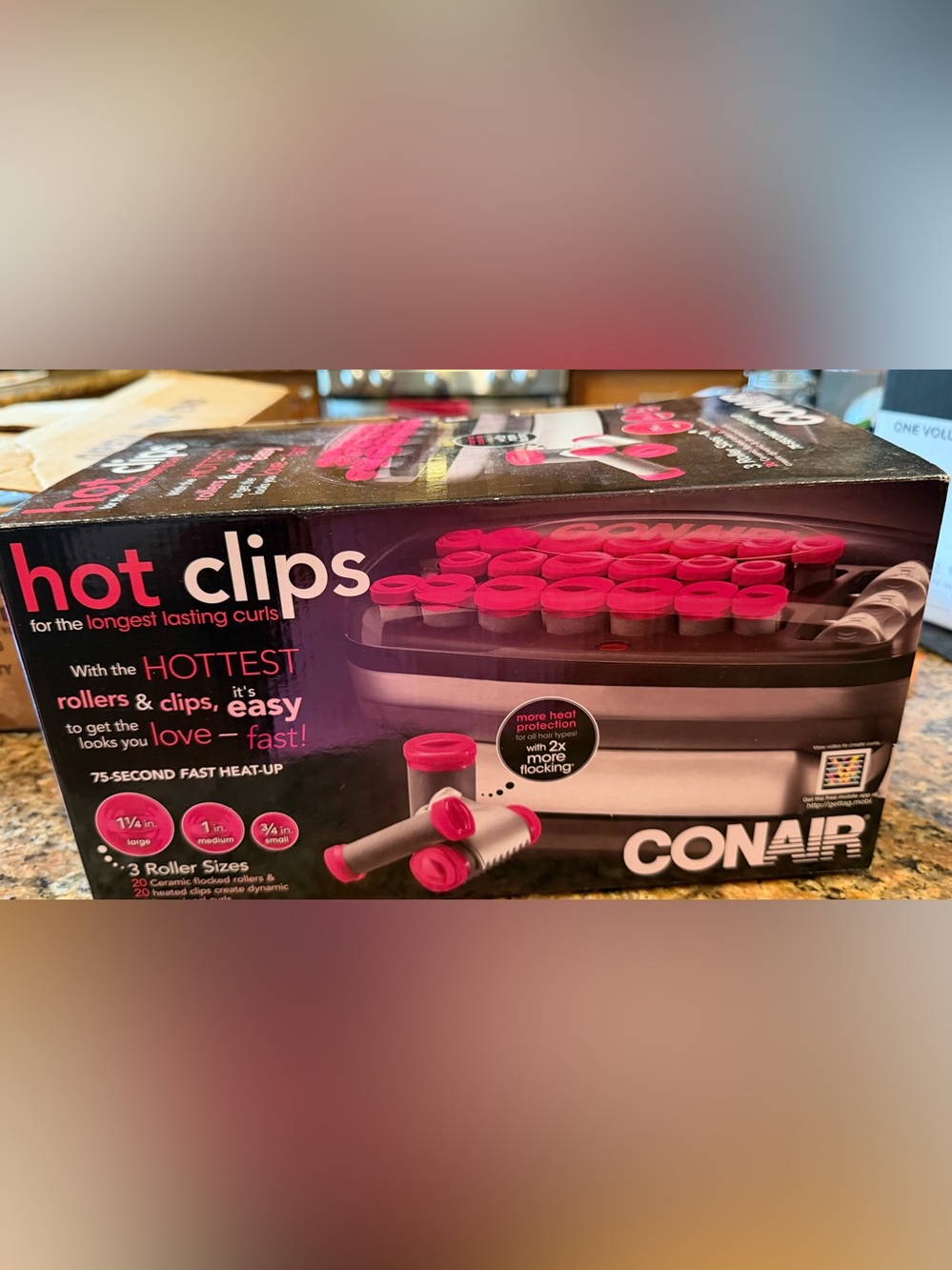 Hot Clips Heated Hair Rollers - Pink